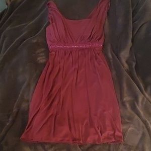 Plum chiffon dress